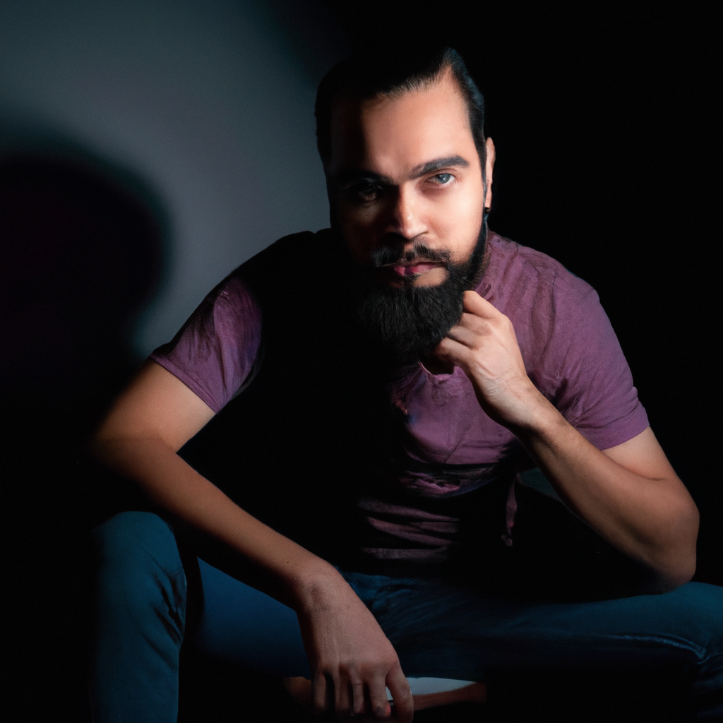 Foto generada: sesión de retrato en estudio